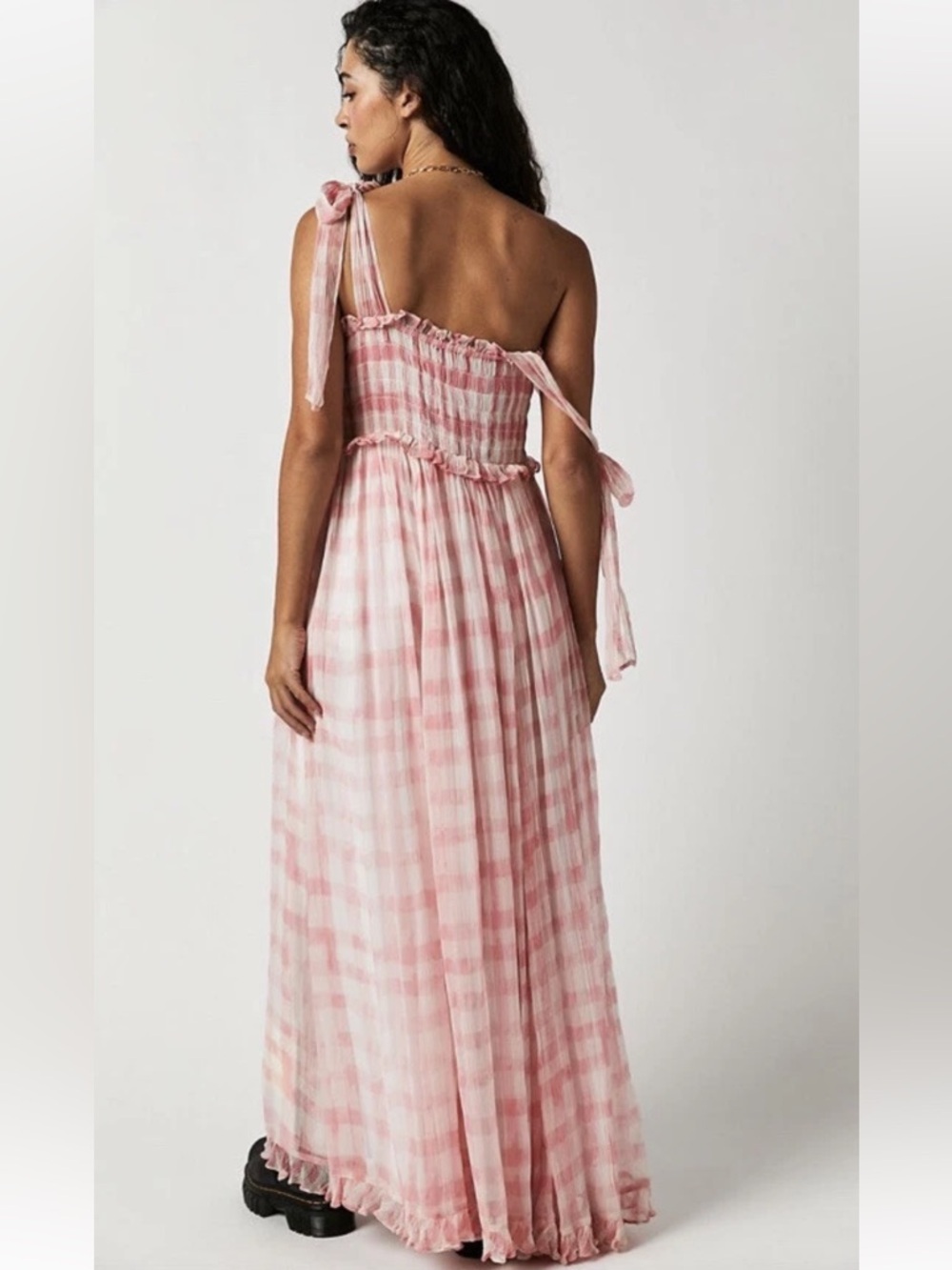 Free People Dorothy Gayle Pink Gingham Maxi Dress - Picture 2 of 9